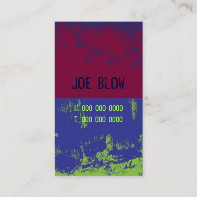 Tarjeta De Visita Grunge-Tarjeta 1 (Anverso)