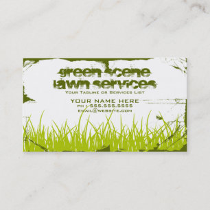 Tarjeta De Visita grunge verde de la escena