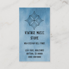 Tarjeta De Visita Grungy Diamond Business Card, Blue Light