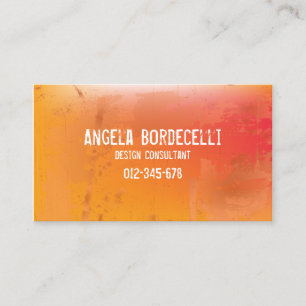 Tarjeta De Visita Grungy Misproject Naranja Business Card