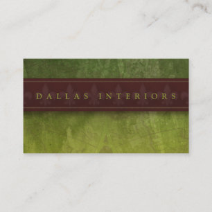 Tarjeta De Visita Grungy Textured Green and Brown
