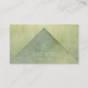 Tarjeta De Visita Grungy Wall Cement Green Minimalism Geométrico