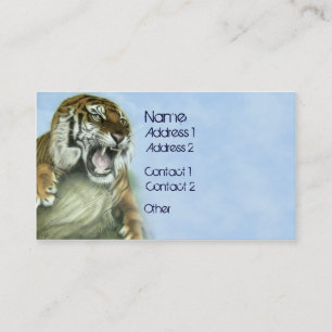 Tarjeta De Visita Gruñido del tigre