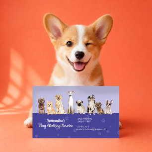 Tarjeta De Visita Grupo de Servicio de Caminata de Perros Pack Walk