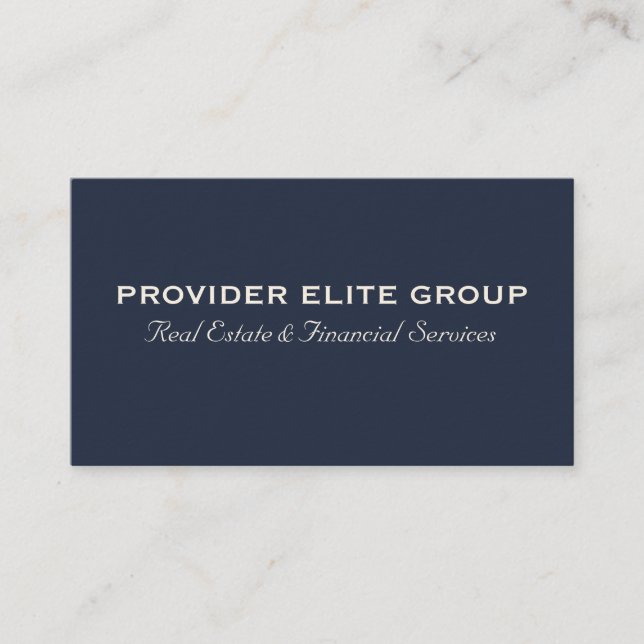Tarjeta De Visita Grupo Elite de Proveedor (Anverso)