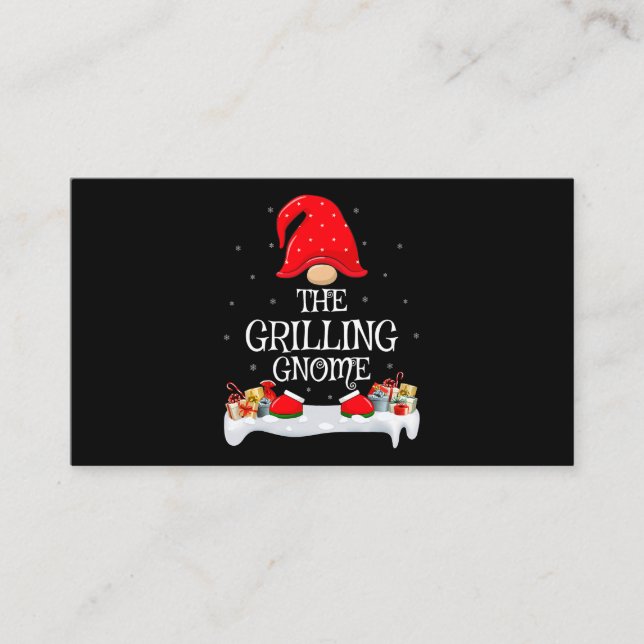 Tarjeta De Visita Grupo Familiar Paralelo Los Navidades De Gnome De  (Anverso)