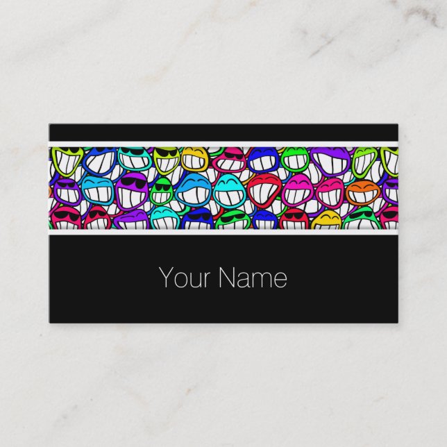 Tarjeta De Visita GRUPO Guay SMILING FACES + tu texto e ideas (Anverso)