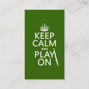 Tarjeta De Visita Guarde la calma y el juego en (Bassoon) (cualquier