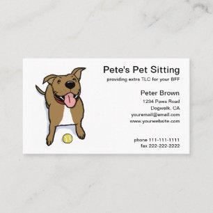 Tarjeta De Visita Guardería de mascotas para perros marrones grandes