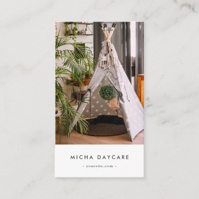 Tarjeta De Visita Guardería infantil moderna (Anverso)
