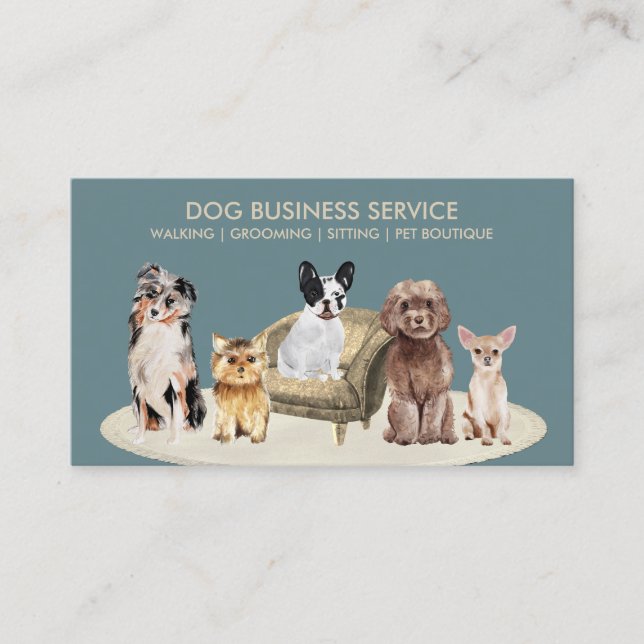 Tarjeta De Visita Guardería para perros pequeños (Anverso)