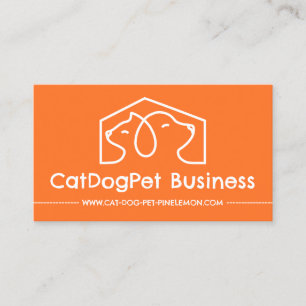 Tarjeta De Visita Guardería Sala de Juegos Día del Cachorro Naranja