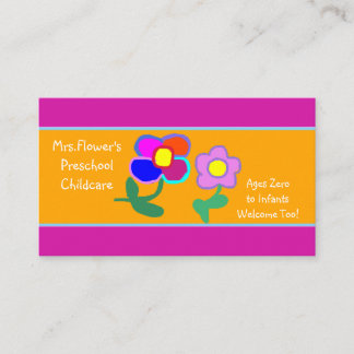 Tarjeta De Visita Guardería/tarjeta de visita preescolar