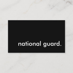 Tarjeta De Visita guardia nacional.