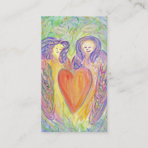 Tarjeta De Visita Guardian Angels Love Heart Art Business Card