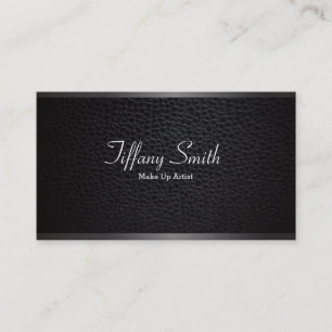 Tarjeta De Visita Guarnecido Metalizado de cuero/arma