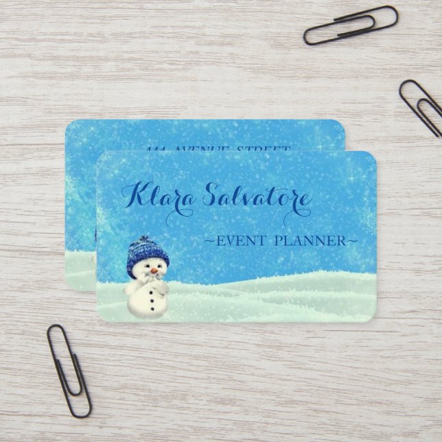 Tarjeta De Visita Guay asombroso Navidades Snowman (Anverso/Reverso In Situ)