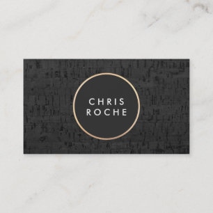 Tarjeta De Visita Guay Black Circle Emblem Cork Board