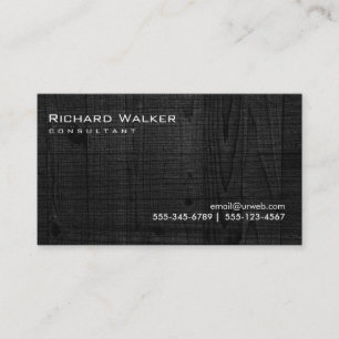 Tarjeta De Visita Guay Black Wood Classic Professional Retro