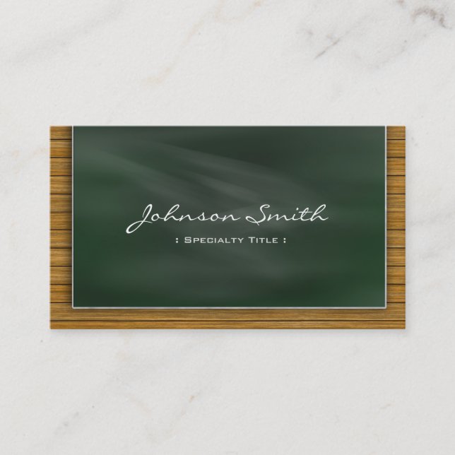Tarjeta De Visita Guay Blackboard Chalkboard - Profesor escolar (Anverso)