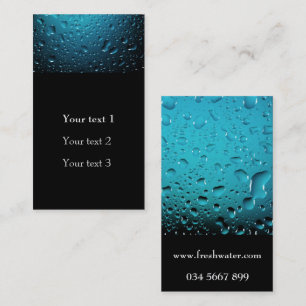 Tarjeta De Visita Guay Blue water drop