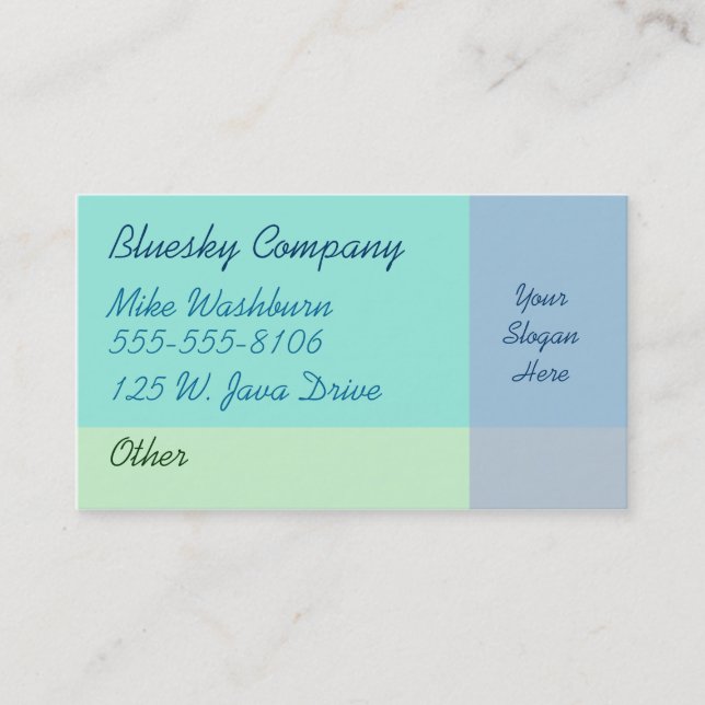 Tarjeta de visita Guay Colors (Anverso)
