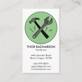 Tarjeta De Visita Guay de martillo de construcción de reparación de 