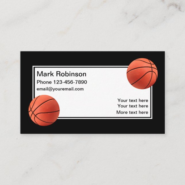 Tarjeta De Visita Guay Deportivo de Baloncesto (Anverso)