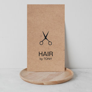 Tarjeta De Visita Guay Elegant Kraft Paper Black Scissor Hairstylist
