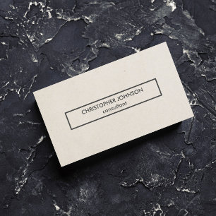 Tarjeta De Visita Guay Elegante Consultor Gris Simple