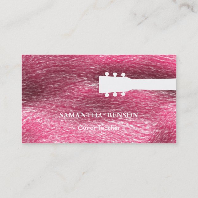 Tarjeta De Visita Guay en blanco y negro y música moderna de los pro (Anverso)