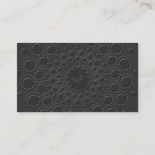 Tarjeta De Visita Guay Faux Grabado en relieve Black Business Card