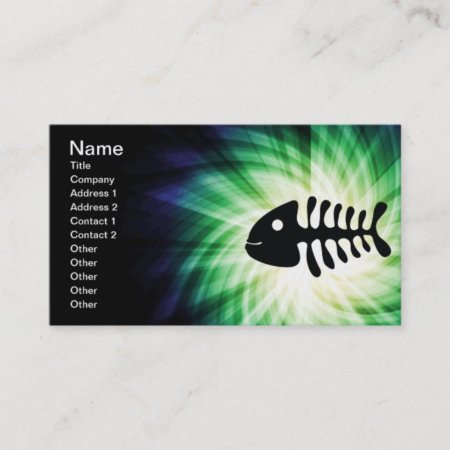 Tarjeta De Visita Guay Fish Bones (Anverso)