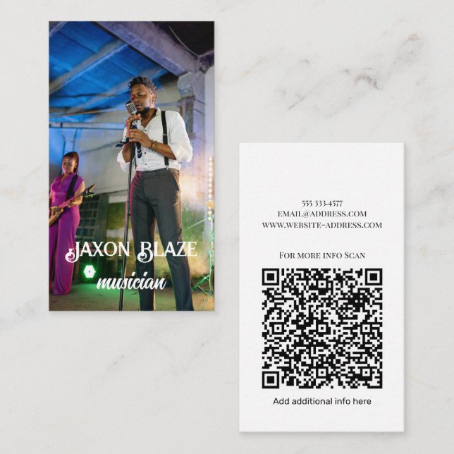 Tarjeta De Visita Guay Funky Urban Musisisist & Songwriter Añade (Anverso / Reverso)