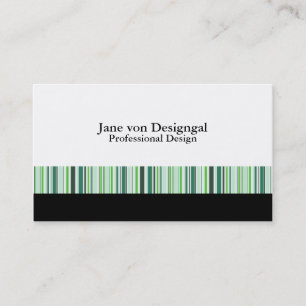 Tarjeta De Visita Guay Green Stripes
