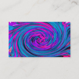 Tarjeta De Visita Guay Hot Pink, Purple and Blue Abstract Retro