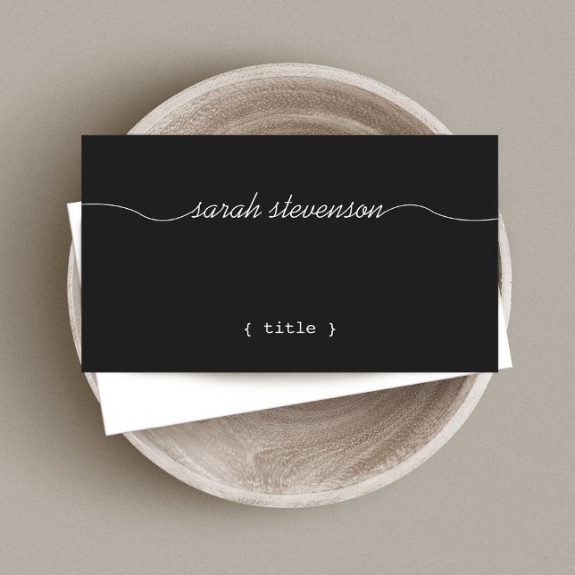 Tarjeta De Visita Guay, manuscrito, simple escritor negro (Subido por el creador)