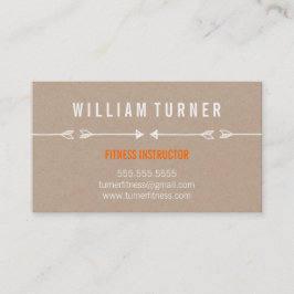 Tarjeta De Visita GUAY MODERN ARROW simple sketch de moda eco kraft