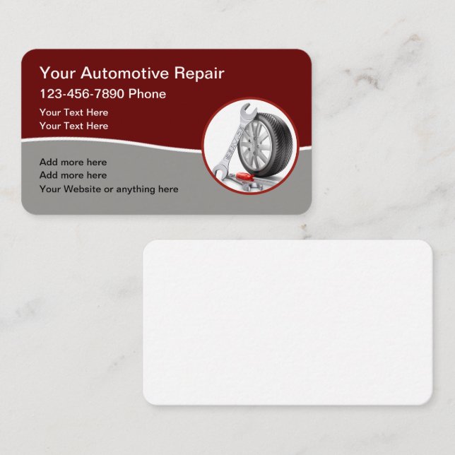Tarjeta De Visita Guay Modern Automotive Services (Anverso / Reverso)