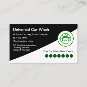 Tarjeta De Visita Guay Modern Car Wash Loyalty Rewards