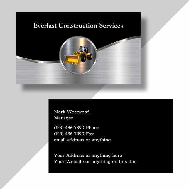 Tarjeta De Visita Guay Modern Construction Service (Subido por el creador)