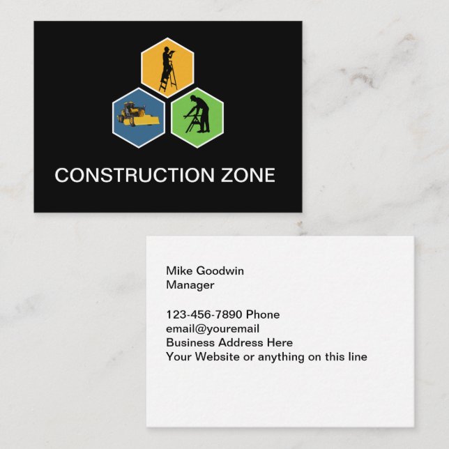 Tarjeta De Visita Guay Modern Construction Services (Anverso / Reverso)