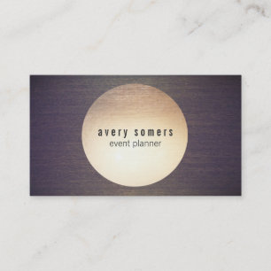 Tarjeta De Visita Guay Modern Gold Circle Wood Grain