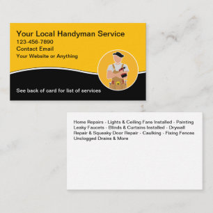 Tarjeta De Visita Guay Modern Handyman Services New