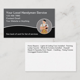 Tarjeta De Visita Guay Modern Handyman Services New