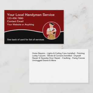Tarjeta De Visita Guay Modern Handyman Services New