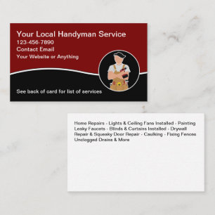 Tarjeta De Visita Guay Modern Handyman Services New