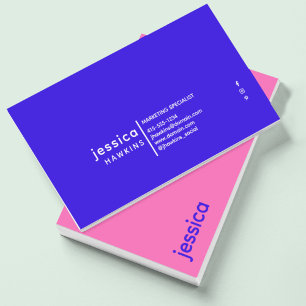 Tarjeta De Visita Guay Moderno Electric Blue & Hot Pink