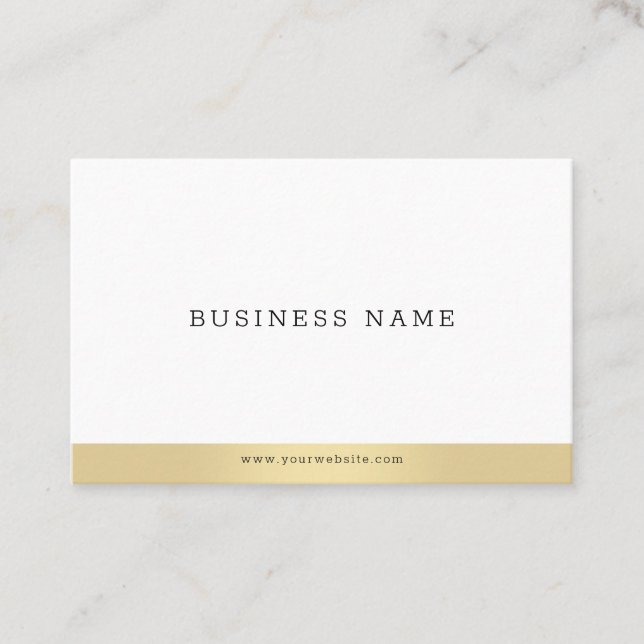 Tarjeta De Visita Guay moderno profesional simple elegante dorado bl (Anverso)