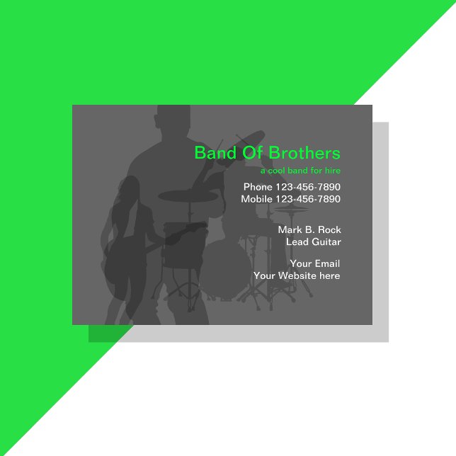 Tarjeta De Visita Guay Music Band Business Cards (Subido por el creador)